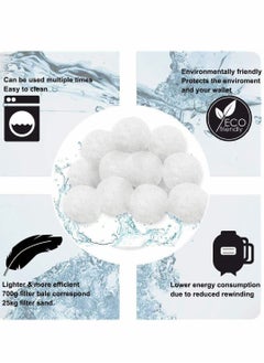 Excefore Filter Balls Poly sphere Reusable Filtration Balls Flow Clear Swimming Pool Water Alternative Filter Impurities 700g Alternative Filter Impurities 700g  - Image 4