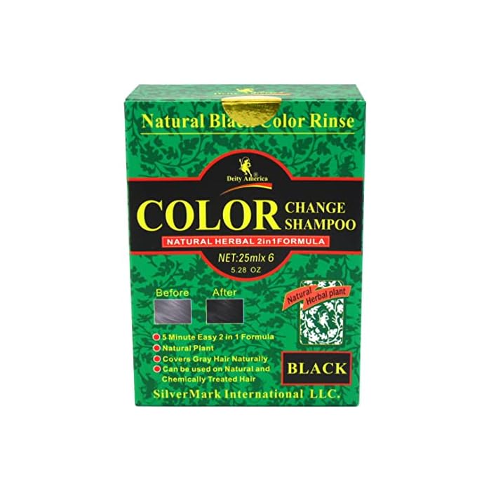 Deity Shampoo Color Change Kit Natural Herbal 2-N-1 Black (3 Pack) - Image 3