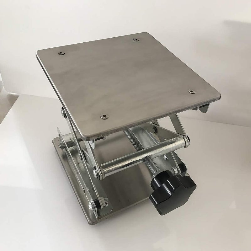 LabZhang 6 × 6 بوصة، منصة رفع مقصية مختبرية من الفولاذ المقاوم للصدأ، طاولة رفع مختبرية، منصة رفع مقصية علمية، نطاق ارتفاع قابل للتوسيع 74 مم - 275 مم، أقصى وزن دعم 25 كجم أحجام مختلفة - Image 5