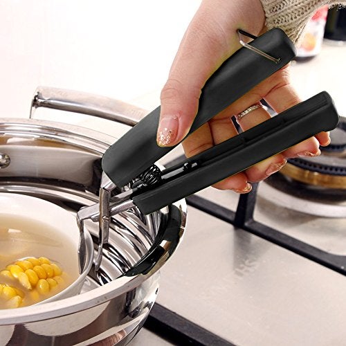 Amytalk 2Pack Black Bowl Clip Gripper Clips Retriever Tongs for Lifting Hot Dishs Bowl Pot Pan Plate from Instant Pot Microwave Oven Air Fryer, 304 Stainless Steel - Image 5