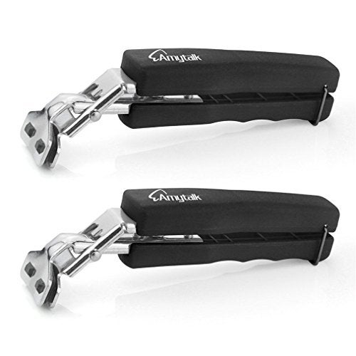 Amytalk 2Pack Black Bowl Clip Gripper Clips Retriever Tongs for Lifting Hot Dishs Bowl Pot Pan Plate from Instant Pot Microwave Oven Air Fryer, 304 Stainless Steel - Image 1