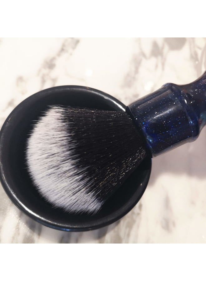 JEQUIL&CORENVEO Luxury Synthetic Shaving Brush With Aesthetic Resin Handle, 24mm Extra Dense Knot - Image 3