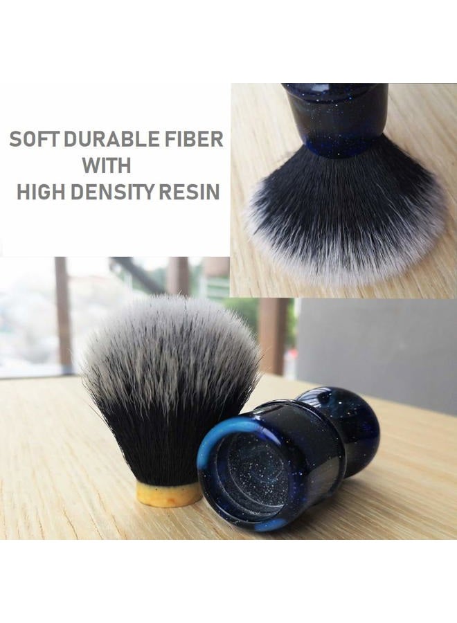JEQUIL&CORENVEO Luxury Synthetic Shaving Brush With Aesthetic Resin Handle, 24mm Extra Dense Knot - Image 5
