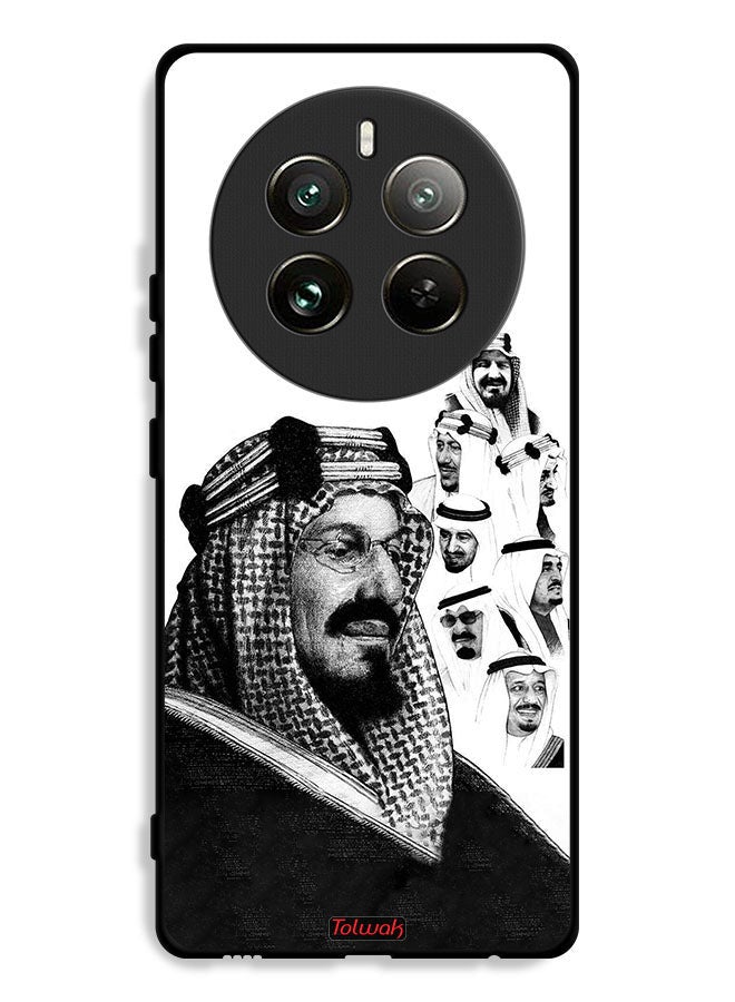 Tolwak Realme 12 Pro Plus 5G Protective Case Cover Kings Of Saudi Arabia BW Poster Art - Image 1