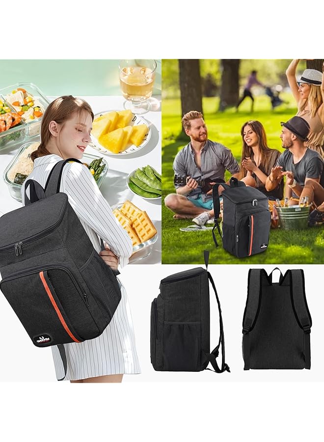 Generic 18L Large Cooler Backpack Leak Proof Outdoor Insulated Backpack Waterproof Beverage Storage Shoulder Bag for Camping Picnics (Black)  - Image 5