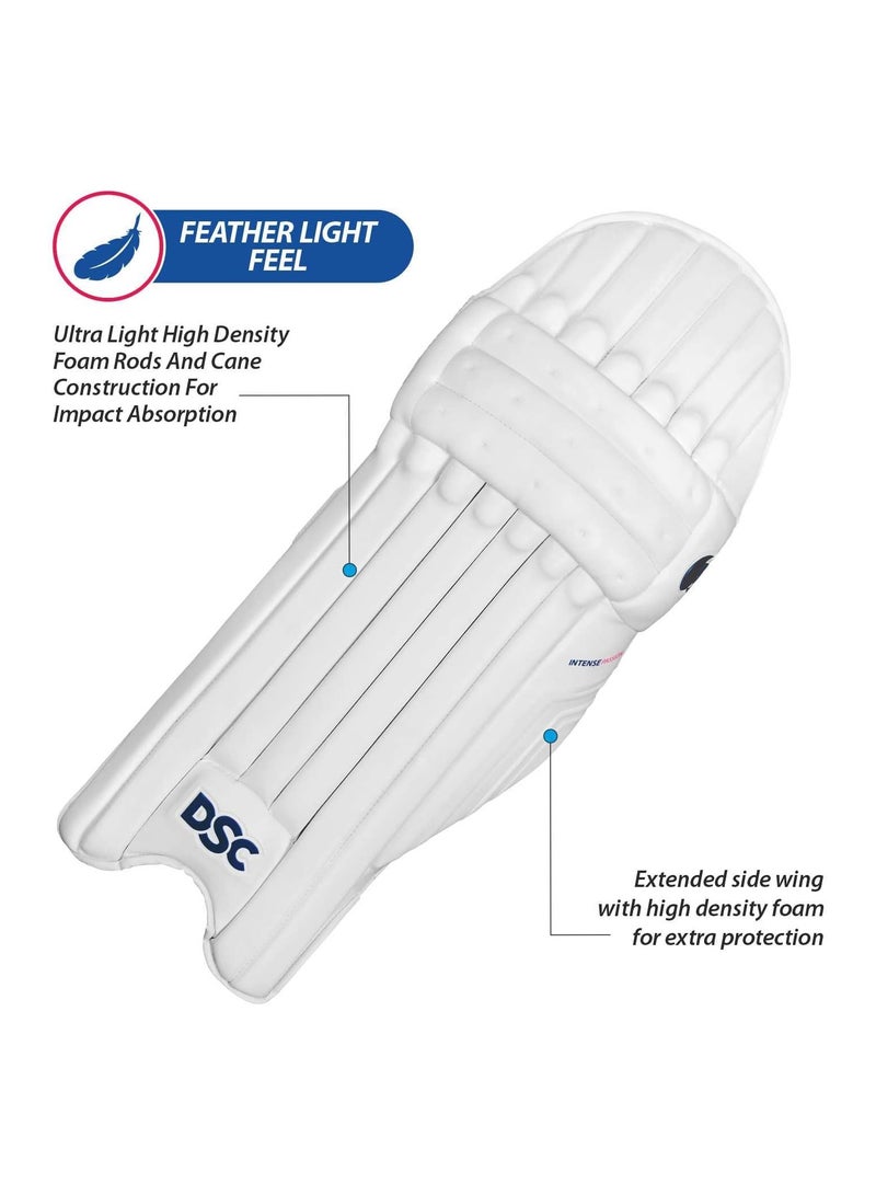 DSC DSC Intense Passion Cricket Batting Legguard | Men’s Right-Handed Pads | Lightweight HDF & Cane Construction | High-Density Foam Side Wing | Enhanced Comfort & Protection  - Image 2