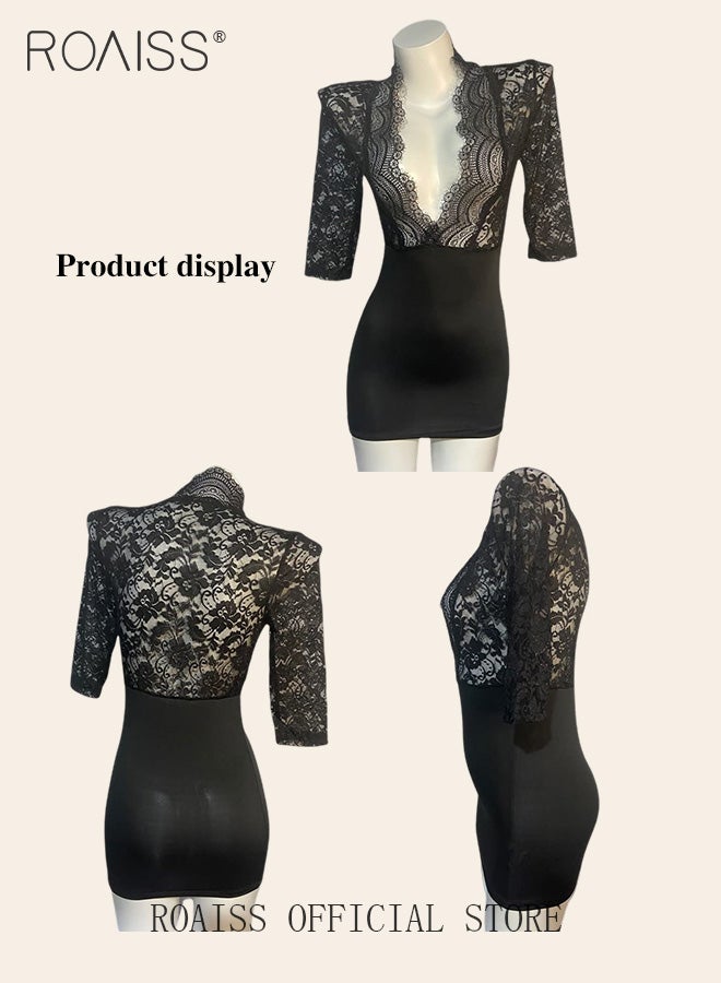 roaiss Ladies Underwear Mesh Material Lace Elements Women's Underwear  - Image 1