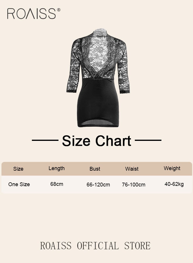 roaiss Ladies Underwear Mesh Material Lace Elements Women's Underwear  - Image 2