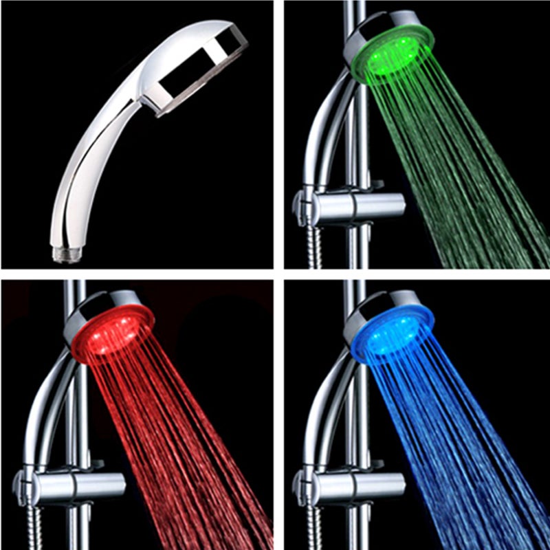رأس دش LED بـ 7 ألوان مع مؤشر لدرجة الحرارة - مادة ABS مقاومة للتآكل - موصل G1/2 للحمام والمركبات الترفيهية والأطفال والحيوانات الأليفة والكبار - Image 2