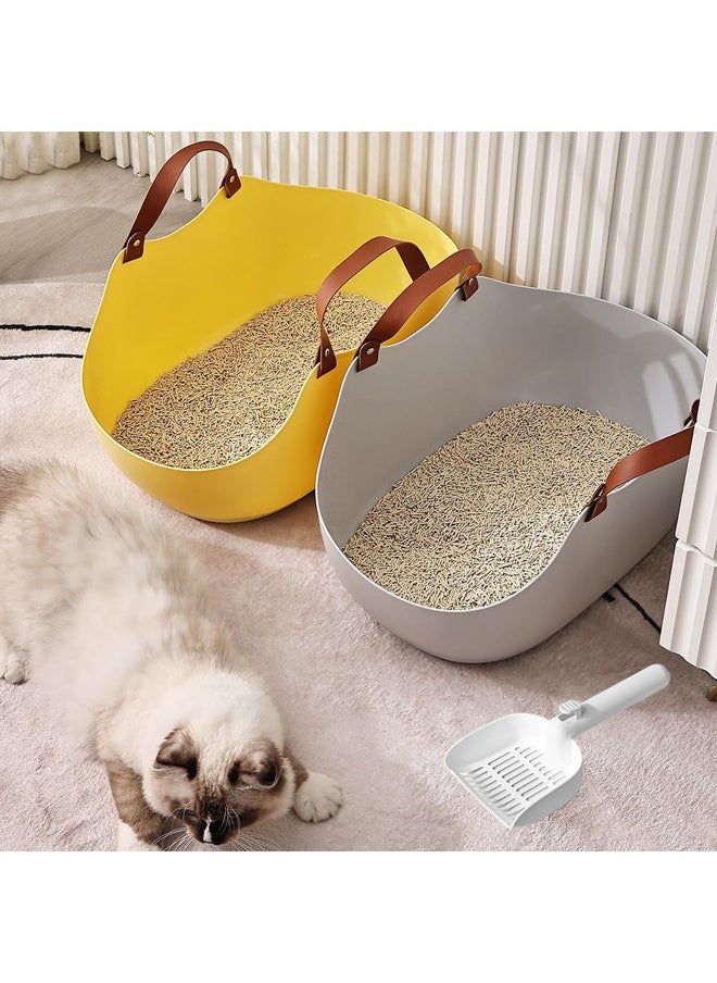 Neostyle 2 in 1 Portable Cat Litter Box, Large Cat Travel Carrier with Litter Box,Cat Toilet for Cats to Road Trip, Camping, Hiking, or Hotel (Grey)  - Image 3