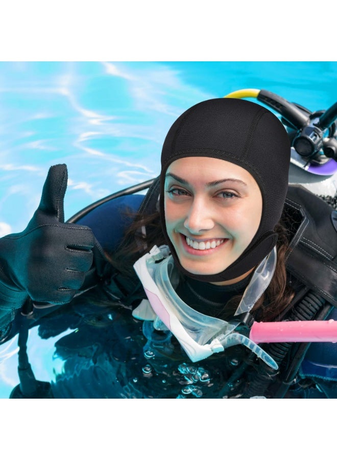 Diving Hood, Neoprene Dive Cap with Chin Strap, Thermal Wetsuit Hood, Surf Cap for Water Sports - Image 5
