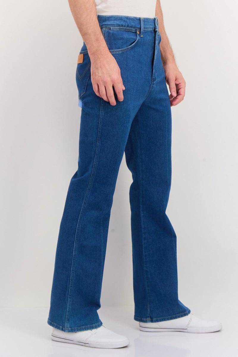 Wrangler Men Regular Fit Plain No Stretchable Bootcut Jeans, Blue - Image 4