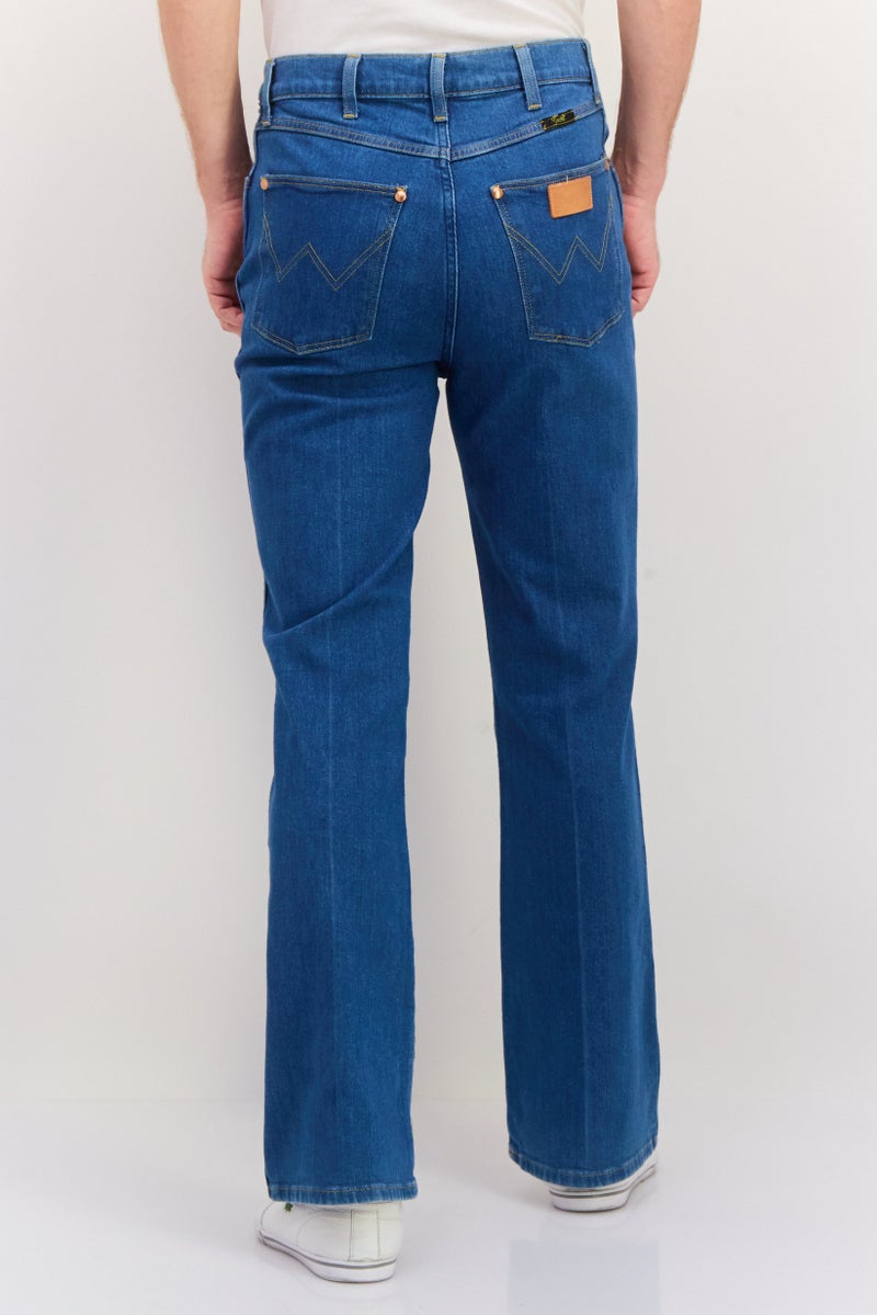 Wrangler Men Regular Fit Plain No Stretchable Bootcut Jeans, Blue - Image 3