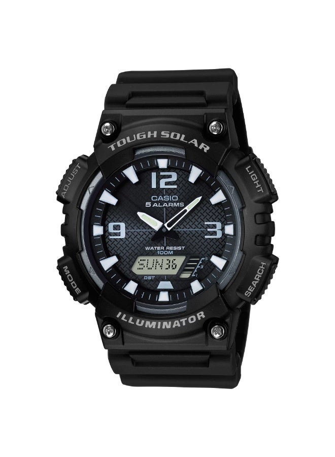 Casio AQ-S810W-1AV Unisex Analog-Digital Solar Watch Black Resin Strap 100M Water Resistant