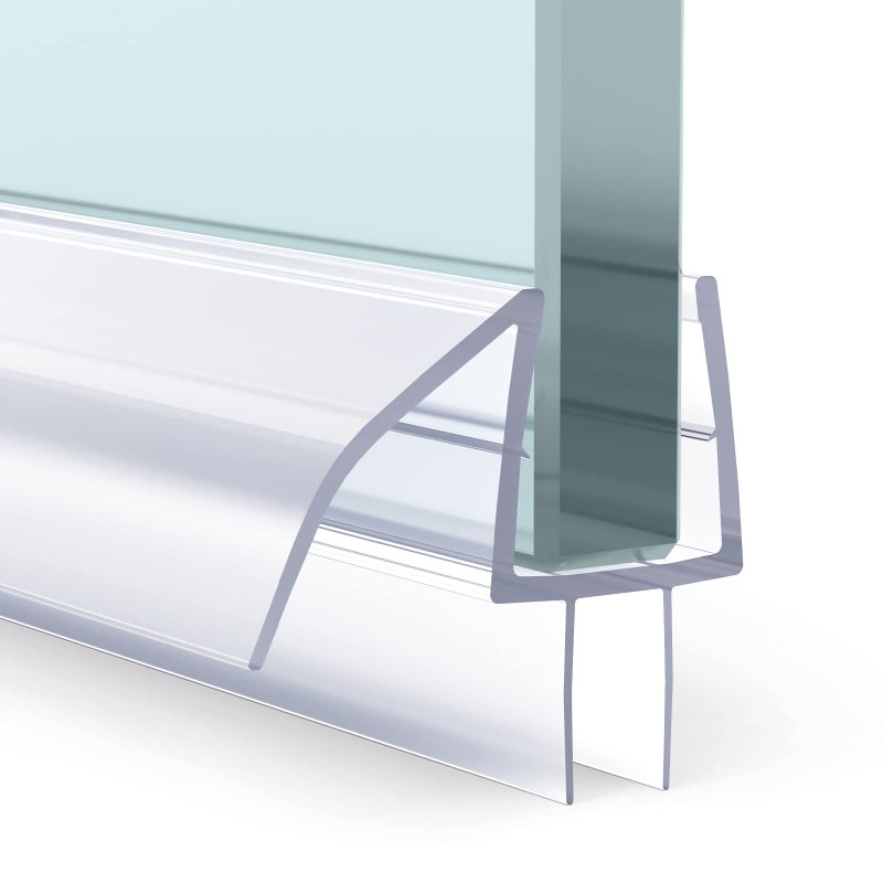 AmazerBath 3 PCS Shower Door Bottom Seal for 38 Inch Glass 1575 Inches x 3 3 Section Segmented Shower Installation Kit Frameless Glass Door Seal Strip