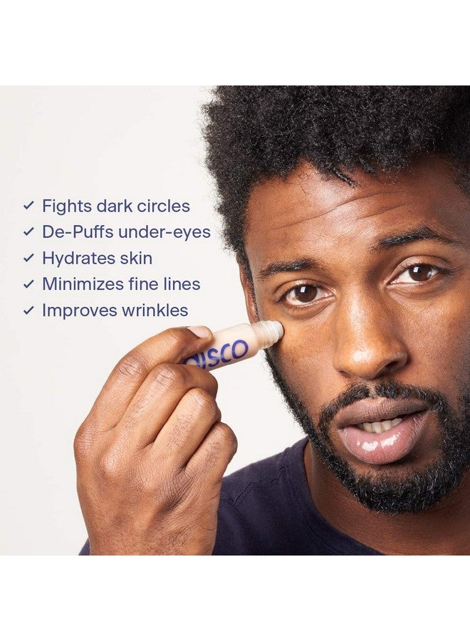 Disco Men's Eye Bag Treatment, Roller Serum for Men, Under Eye Cream Natural Caffeine Anti Aging Stick Balm, Reduce Puffiness, Wrinkles, Dark Circles, Crows Feet, Bags, Dark Circles, Lines, Puffiness - Image 2