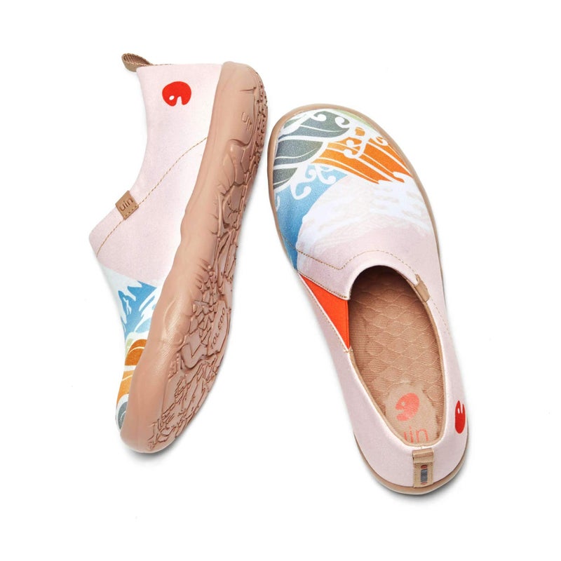 UIN Women's Walking Travel Shoes Slip On Canvas Casual Loafers Lightweight Comfort Fashion Sneaker Spring in Mount Fuji (9.5) - Image 5