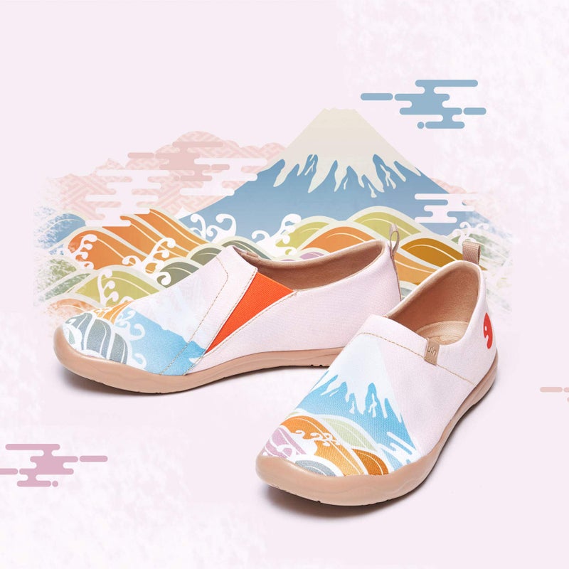 UIN Women's Walking Travel Shoes Slip On Canvas Casual Loafers Lightweight Comfort Fashion Sneaker Spring in Mount Fuji (9.5) - Image 4
