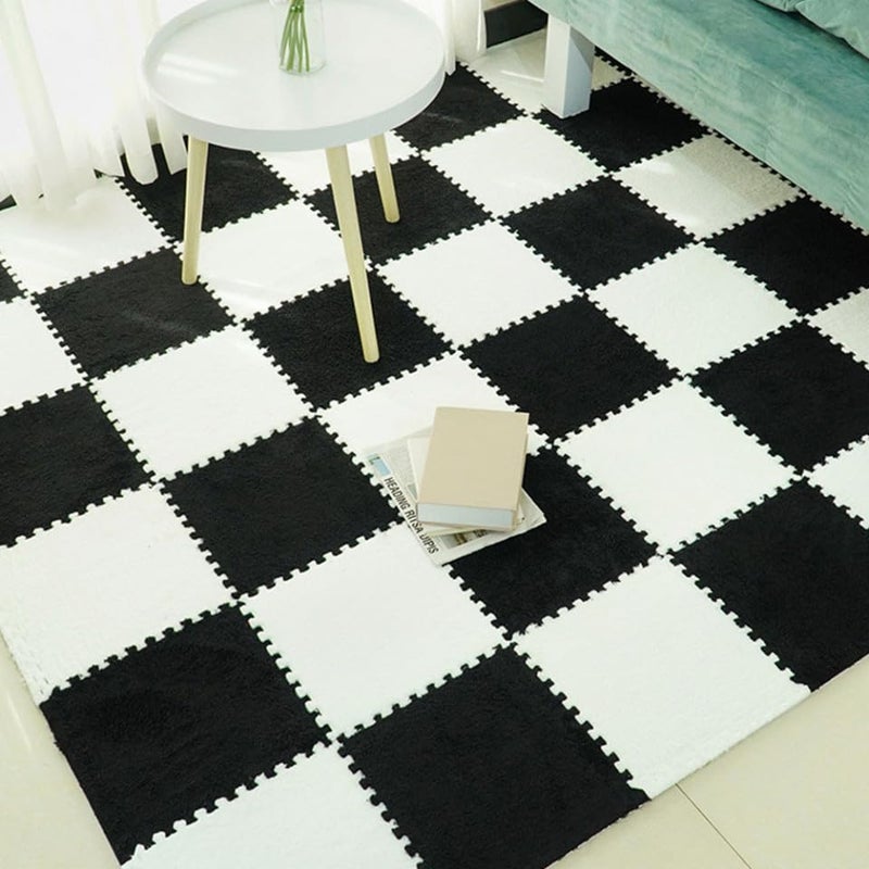 Interlocking Floor Mats 6 Pcs Soft Cushioned Rug For Play Crawling Bedroom Living Room - Image 3