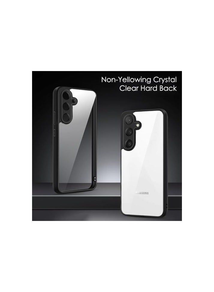 Case Cover Shockproof Hard PC Back Soft TPU Frame Anti-yellowing Slim Protective Cover Compatible with Samsung Galaxy A35 (Clear) - Image 2