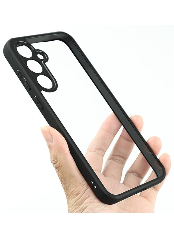 Case Cover Shockproof Hard PC Back Soft TPU Frame Anti-yellowing Slim Protective Cover Compatible with Samsung Galaxy A35 (Clear) - Image 3