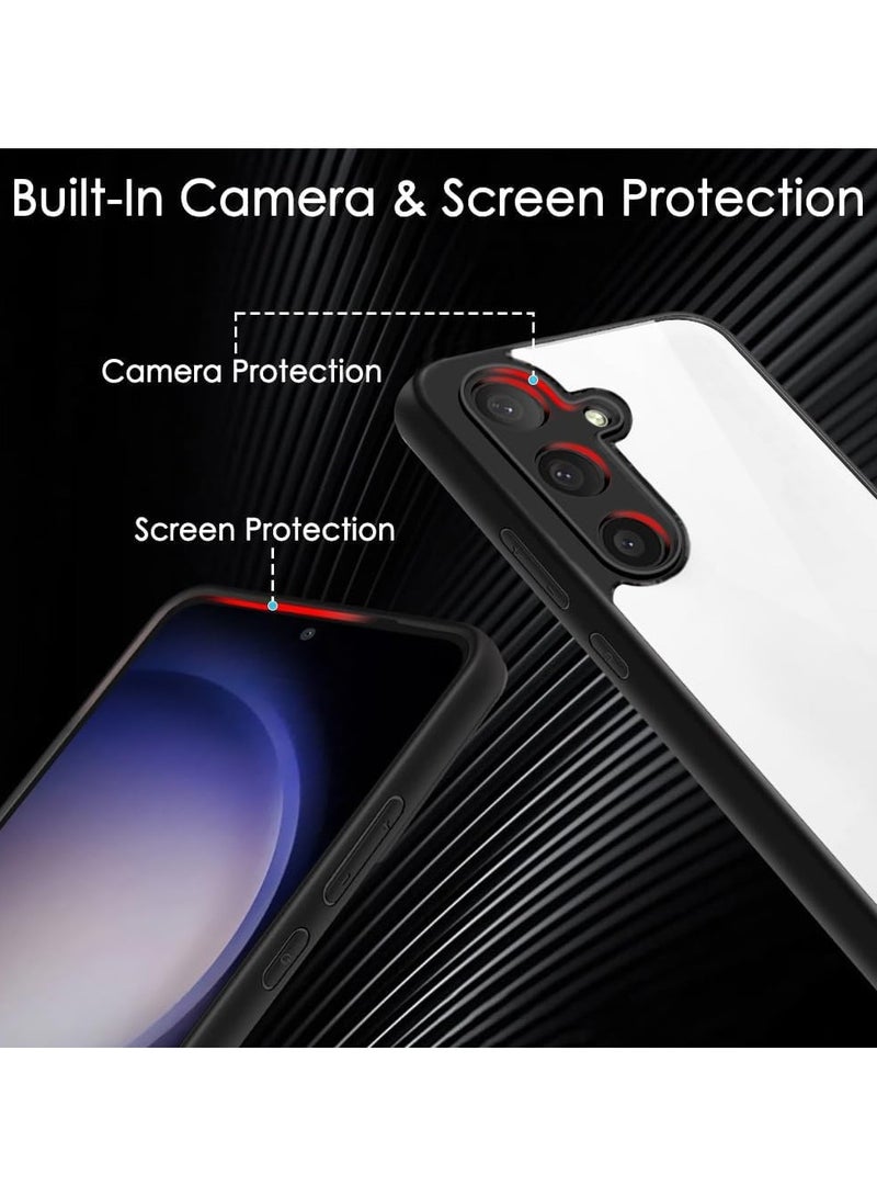 Case Cover Shockproof Hard PC Back Soft TPU Frame Anti-yellowing Slim Protective Cover Compatible with Samsung Galaxy A35 (Clear) - Image 4