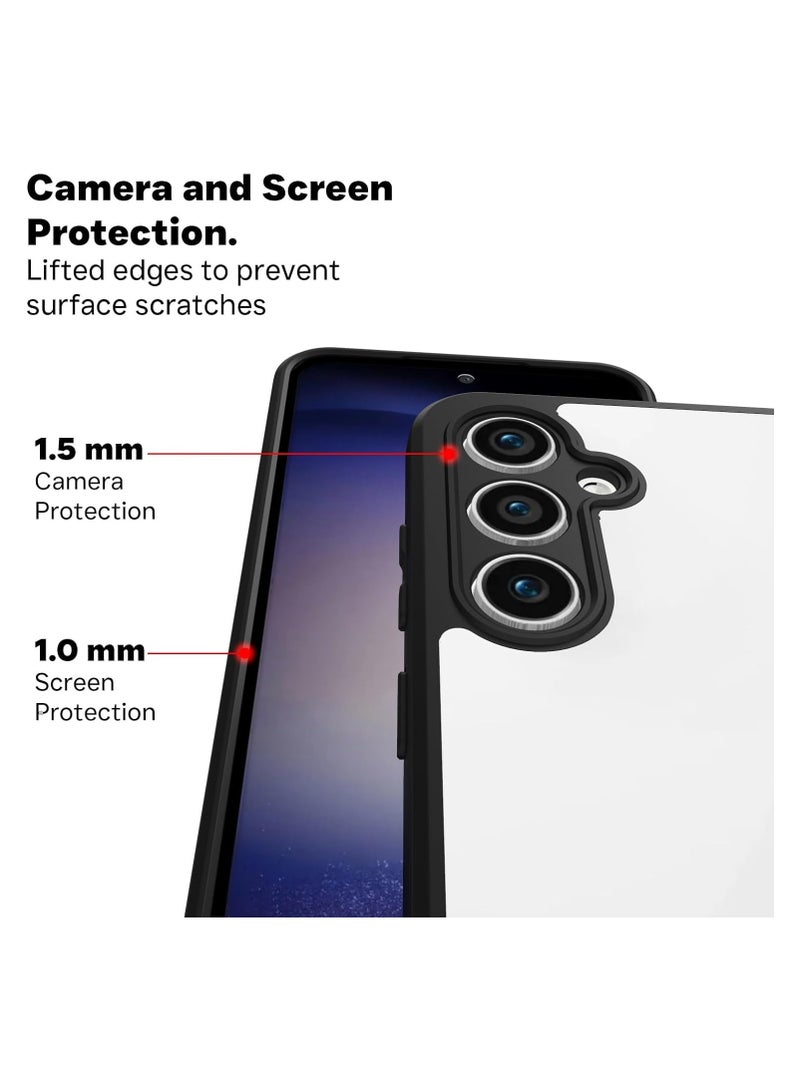 Case Cover Shockproof Hard PC Back Soft TPU Frame Anti-yellowing Slim Protective Cover Compatible with Samsung Galaxy A35 (Clear) - Image 5