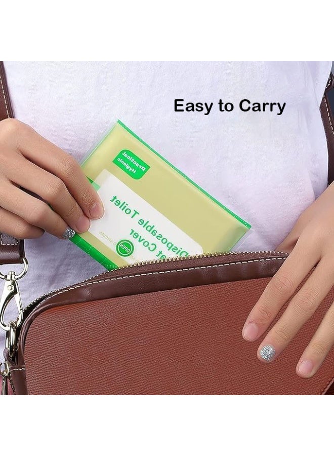 أغطية مقاعد المرحاض القابلة للتصرف من Eowhitu، أغطية مقاعد المرحاض الورقية القابلة للغسل على شكل حرف U، غطاء مقعد تدريب المرحاض المحمول المقاوم للماء للسفر 50 قطعة - Image 5