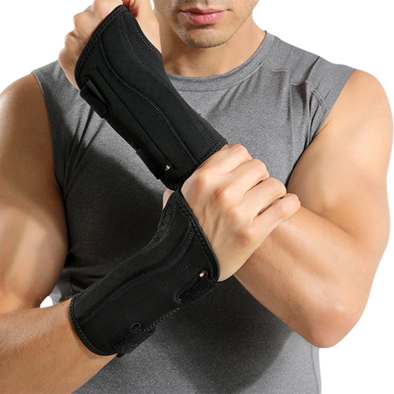 Wrist Brace with Dual Splint Support for Sports Weightlifting Barbell Carpal Tunnel Pain Relieve - Image 5