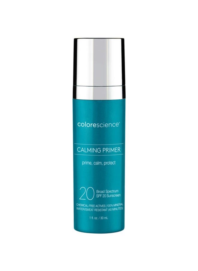 Colorescience برايمر وجه مهدئ، واقي شمس معدني مقاوم للماء، حماية من الأشعة فوق البنفسجية واسعة الطيف 20 SPF، 1 أونصة سائلة - Image 1