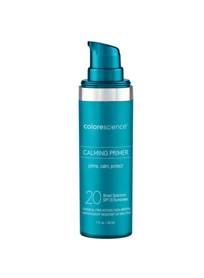 Colorescience برايمر وجه مهدئ، واقي شمس معدني مقاوم للماء، حماية من الأشعة فوق البنفسجية واسعة الطيف 20 SPF، 1 أونصة سائلة - Image 2