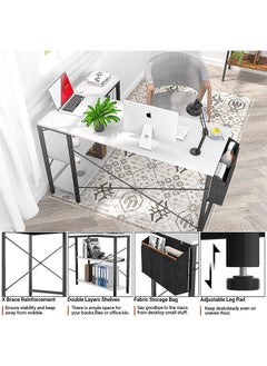 Chulovs L Shaped Computer Desk, L-Shaped Corner Desk With Reversible Storage Shelves For Home Office Workstation, 120X83X74 Cm  - Image 4