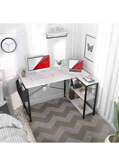 Chulovs L Shaped Computer Desk, L-Shaped Corner Desk With Reversible Storage Shelves For Home Office Workstation, 120X83X74 Cm  - Image 2