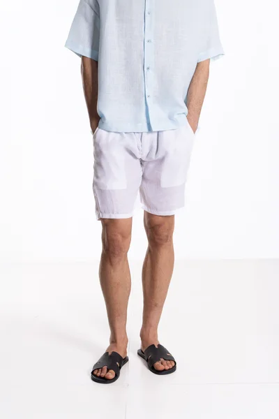 SHAPES LINEN BLEND SHORTS