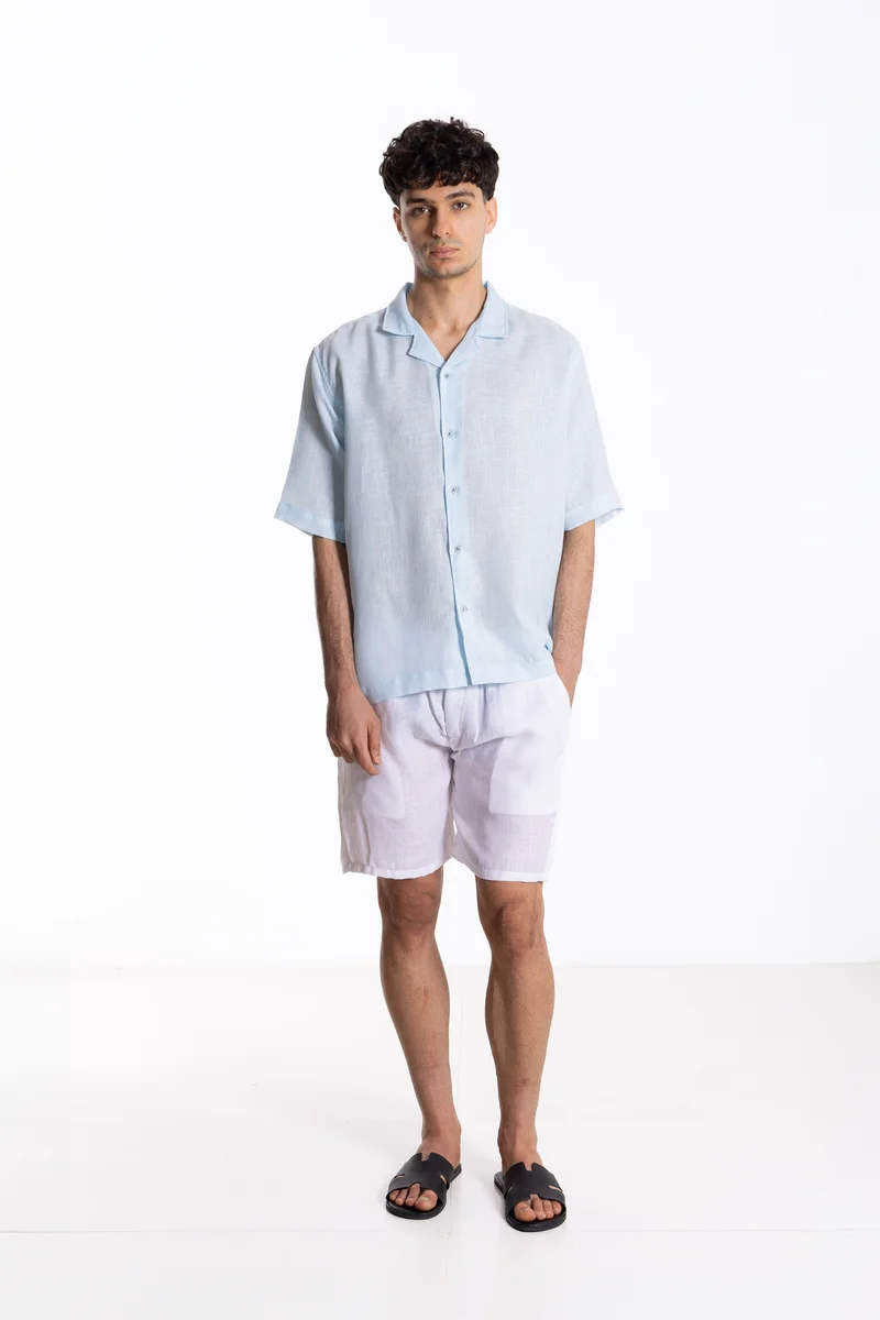 SHAPES LINEN BLEND SHORTS