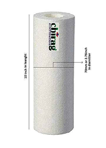 CHIRAG DISTRIBUTION RO Water Purifier Outer Filter Candle/Spun Cartridge-2 Pcs(10 inch/2.76inch) 150gram Each - Image 2