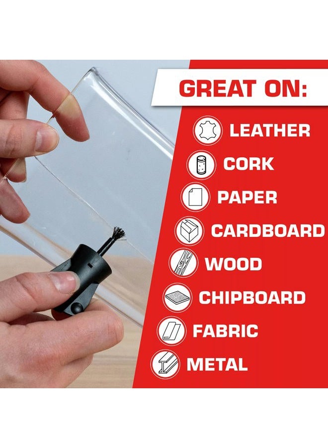 Loctite لاصق لوكتايت سوبر جل سائل بفرشاة، لاصق شفاف للجلد، الخشب، المعدن، الحرف، والإصلاح، لاصق سيانوأكريلات فوري، يجف بسرعة - 0.17 أونصة سائلة زجاجة، 1 عبوة - Image 3