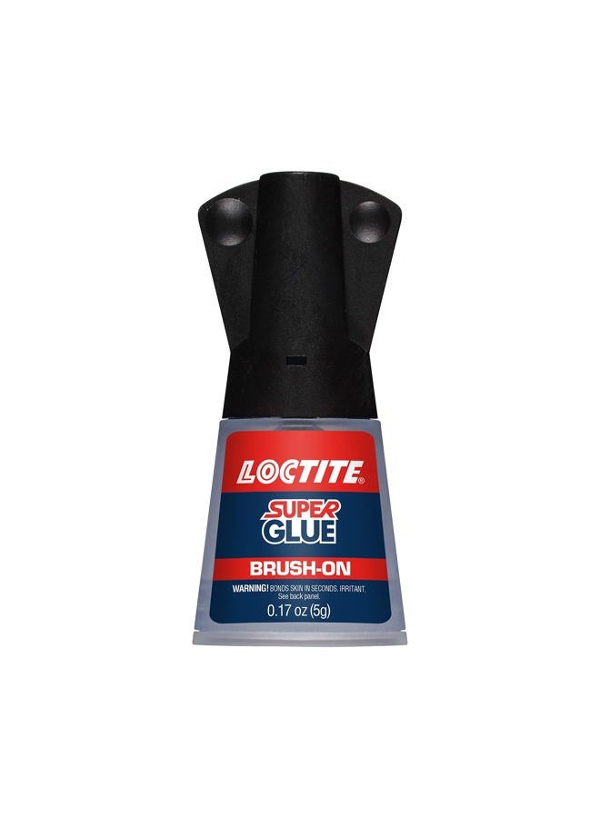 Loctite لاصق لوكتايت سوبر جل سائل بفرشاة، لاصق شفاف للجلد، الخشب، المعدن، الحرف، والإصلاح، لاصق سيانوأكريلات فوري، يجف بسرعة - 0.17 أونصة سائلة زجاجة، 1 عبوة - Image 1
