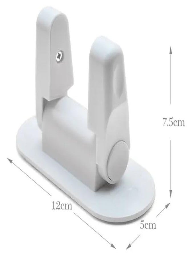 Mluffy Household Children Safety Door Lever Anti-Open Lock | Child Proof Safety Door Handle Locks Latches Suitable for Kitchen Room Doors (White) (Pack of 2) - Image 2