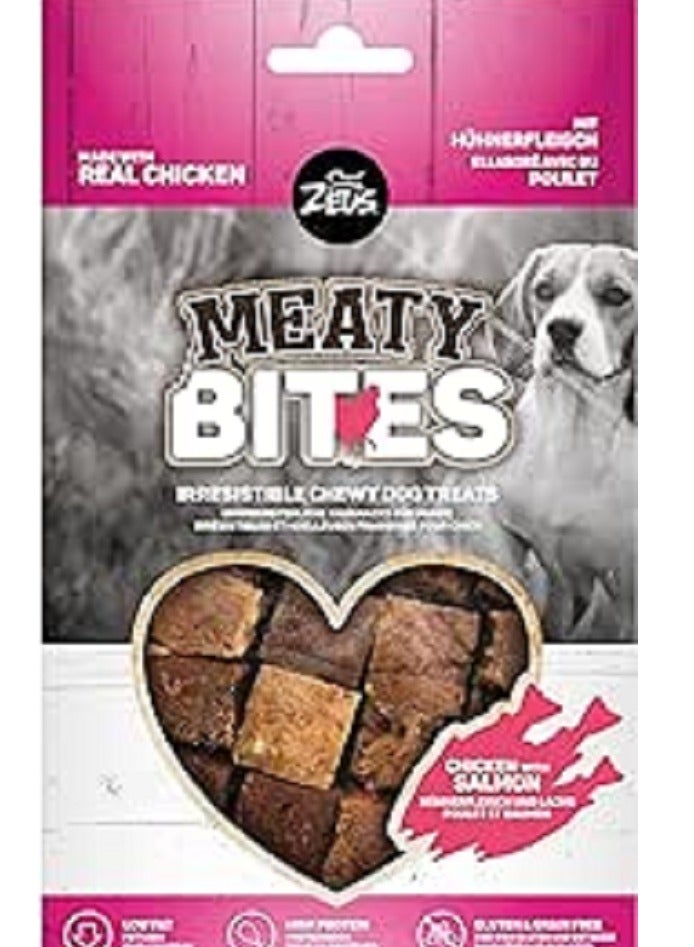 زيوس لحمي بايتس مطاطي يعامل الدجاج بالسلمون - 150 جم × 5 عبوات من 5 قطع