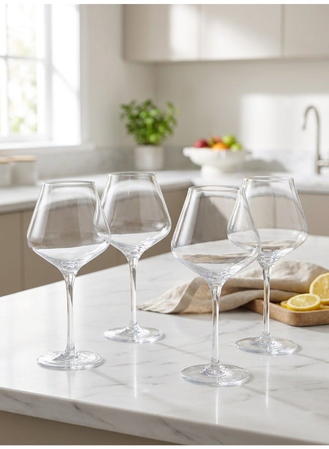Chef & Sommelier كأس نبيذ Reveal Up Intense مع قاعدة مجموعة 4 × 450 مل للنبيذ، الشمبانيا، العصير، الماء، المشروبات الغازية، المشروبات الكحولية، المشروبات الساخنة - Image 2