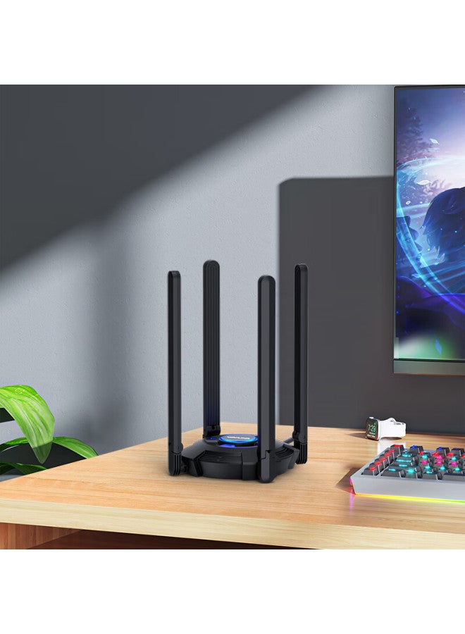 Wavlink Vitesse Ultra Ax5400 Wireless Network Adapter, Driverless Wifi 6, Gaming Gigabit 5g Network Card, Desktop Wifi Receiver, External Usb Network Card For Computers - Image 3