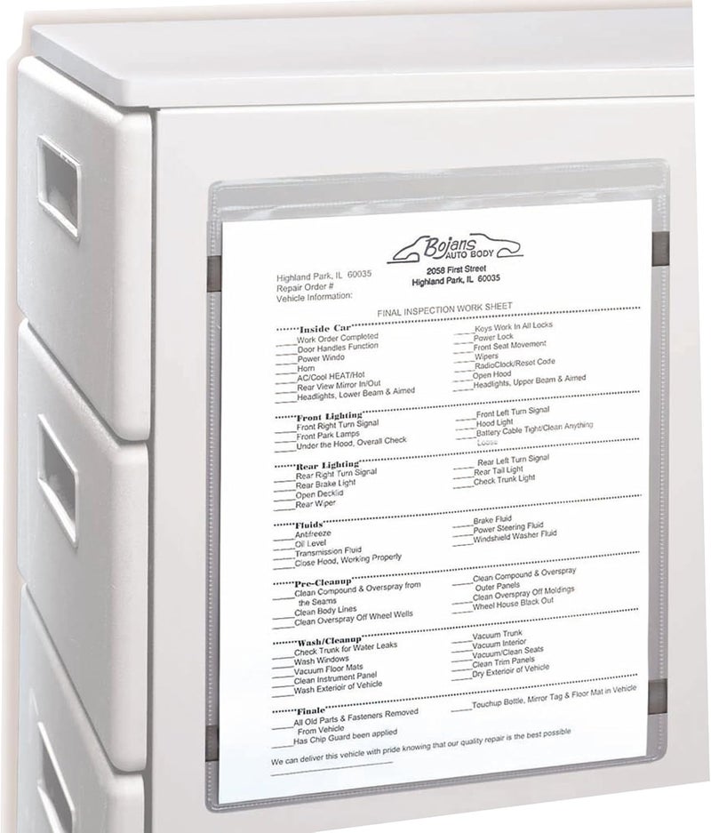 C-Line Magnetic Clear Vinyl Shop Ticket Holders, 9 x 12 Inches, 15 per Box (83912) - Image 2