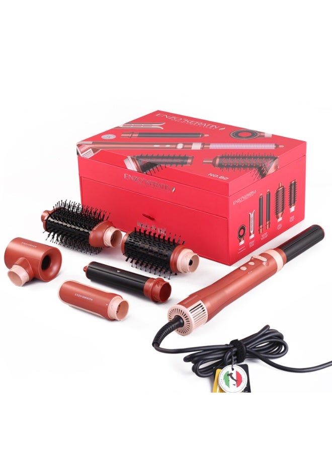 ENZO Professional ENZO Keratin B2 6-in-1 BLDC Hair Styling Kit – 130,000 RPM Motor | Professional Hot Air Brush, Curling Rods & Volumizing Nozzles  - Image 3