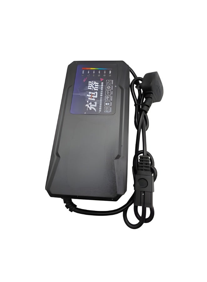 شاحن بطارية ذكي فوكوكابا® ‎60V 2.85A للسكوتر الكهربائي والدراجة الكهربائية | شحن سريع بقدرة ‎290W مع خرج ‎DC ‏60–74.5V | قابس بريطاني ‎220V ‎50Hz | حماية من ارتفاع الحرارة وتجاوز التيار | مناسب لبطاريات الليثيوم ‎32–35Ah - Image 1