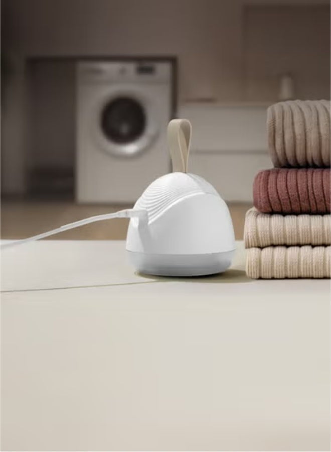 بورودو شافر قماش قابل للشحن، مزيل الوبر اللاسلكي بتصميم 6 شفرات ومحرك بسرعة 7200 دورة في الدقيقة، شافر كهربائي للكنزات بمدخل USB-C للملابس والأثاث - أبيض. - Image 3