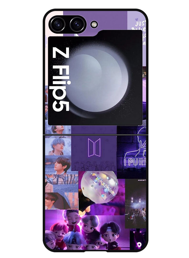 Theodor Protective Case Anti Scratch Shock Proof Bumper Cover For Samsung Galaxy Z Flip 5 BTS collage - Image 1