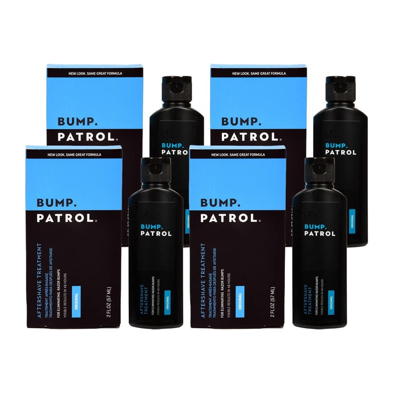 Bump Patrol Original Formula After Shave Bump Treatment Serum - Razor Bumps, Ingrown Hair Solution for Men and Women - 2 Ounces 4 Pack - Image 1