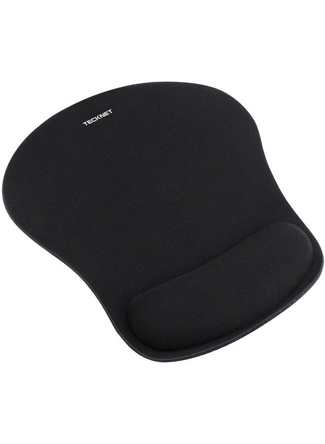TECKNET Mouse Pad with Wrist Support, Ergonomic Gaming Mouse Pad Pain Relief, Portable Comfortable Mousepad for Computer, Laptop, Office, Home and Travel, Non-Slip Base, Waterproof Surface, Black - Image 4