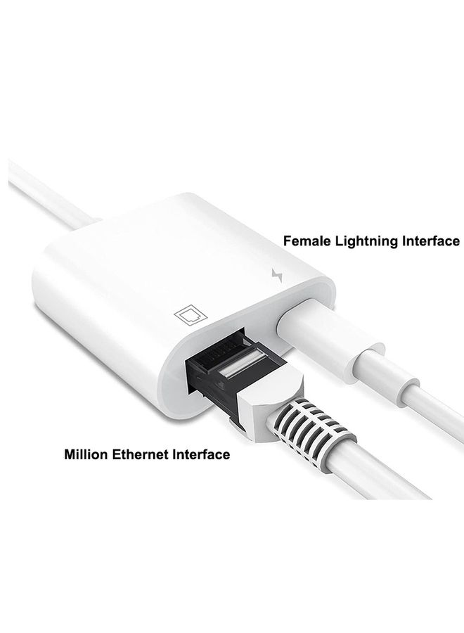 ENKAY Hat-Prince 2 in 1 8 Pin Male to Female 8 Pin + RJ45 Ethernet LAN Network Adapter - Image 2